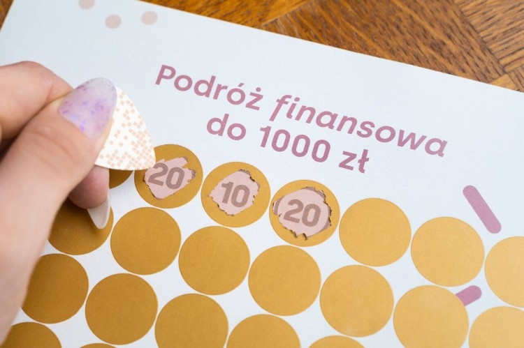 planer finansowy w formie zdrapk