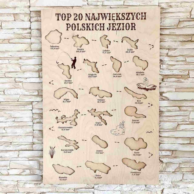 mapa polskich jezior dekoracja